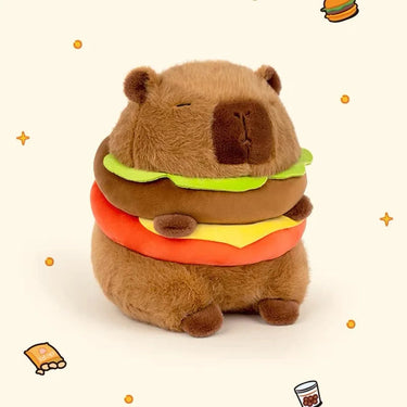 Knuffel Hamburger Capybara – Schattig Knuffeldier 0
