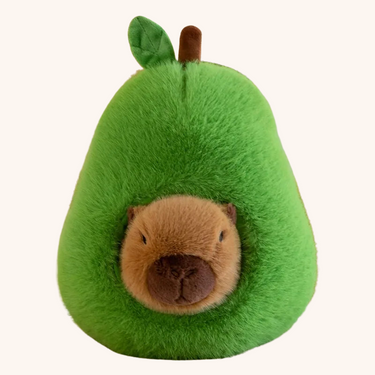 Knuffel Capybara met Avocado – Schattig Knuffeldier