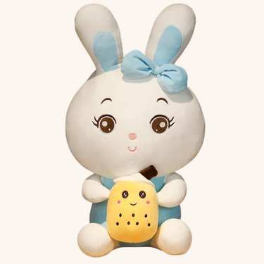 Knuffel Konijn Met Bubble Tea – Lief Knuffeldier