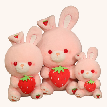 Knuffel Konijn Met Aardbei – Knus Knuffeldier