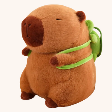 Knuffel Capybara Met Schildpad Rugzak – Zacht Knuffeldier