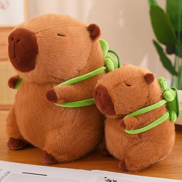 Schattige Capybara Knuffel met Schildpad Rugzak – Zacht en Verkrijgbaar in Drie Maten 0