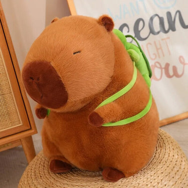Schattige Capybara Knuffel met Schildpad Rugzak – Zacht en Verkrijgbaar in Drie Maten 6