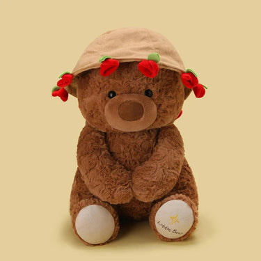 Schattige knuffel beer met bloemen – Zacht en altijd blij 3