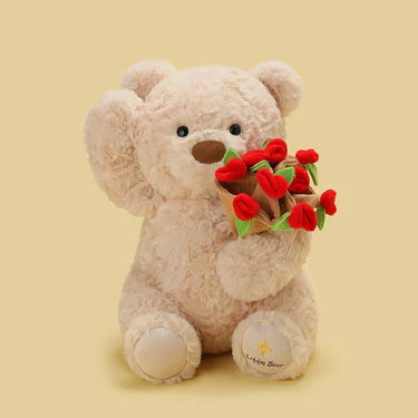 Schattige knuffel beer met bloemen – Zacht en altijd blij 8